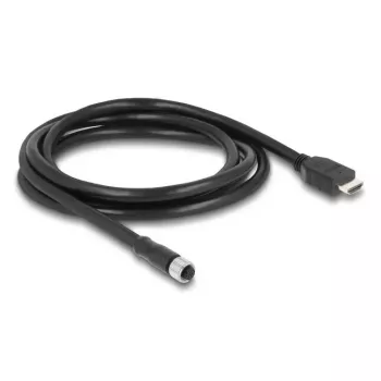 Cavo DELOCK M12 codifica A 17 poli (connettore femmina) a HDMI (connettore maschio) 2 m