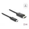 Cavo coassiale DELOCK USB Type-C a DisplayPort (DP Alt Mode) 4K 60 Hz, 2 m, nero