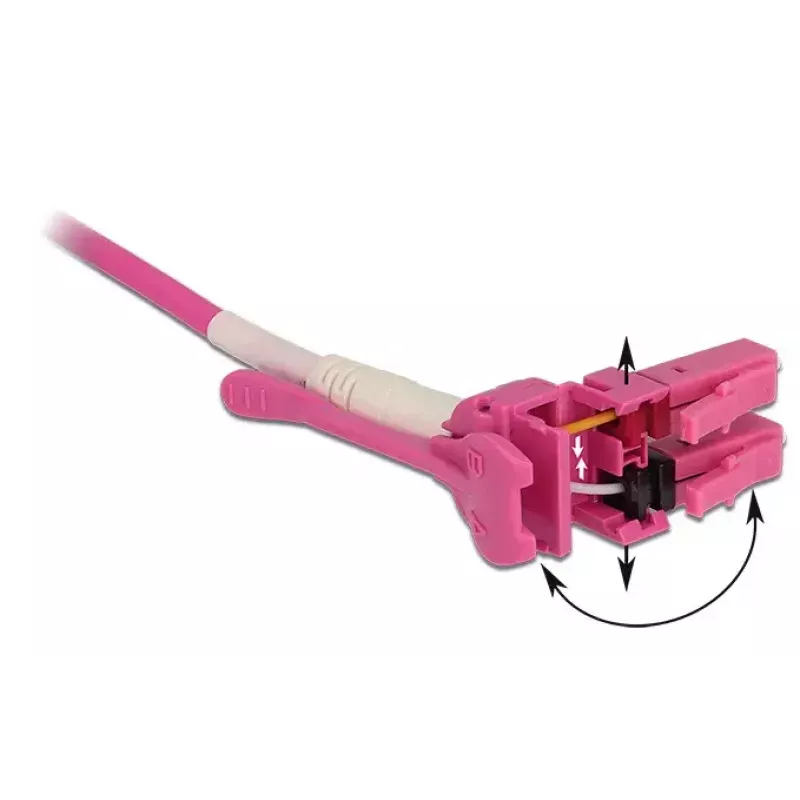Cavo in fibra ottica DeLOCK 85136 10 m LC rosa