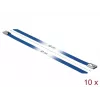 Fascetta fermacavi DeLOCK 18799 acciaio blu 10 pezzi