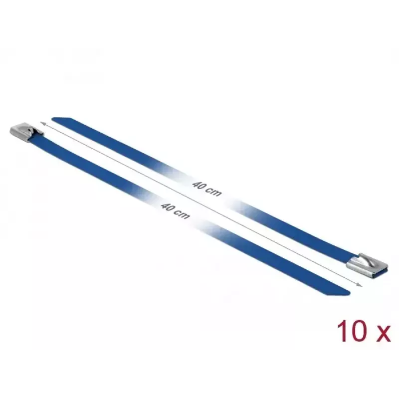 Fascetta fermacavi DeLOCK 18799 acciaio blu 10 pezzi
