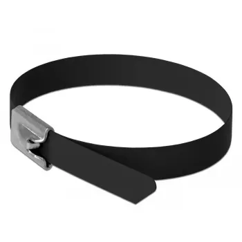 Fascetta fermacavi DeLOCK 18814 acciaio inox nero 300 mm 10 pz.