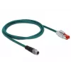 DeLOCK 85425 Cavo di rete industriale M12 codifica X a 8 pin spina a spina RJ45, 1 m, blu acqua