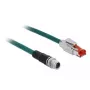 DeLOCK 85425 Cavo di rete industriale M12 codifica X a 8 pin spina a spina RJ45, 1 m, blu acqua