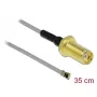 Cavo coassiale DeLOCK 90398 0,35 m SMA MHF nero oro grigio
