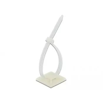 Montaggio per fascette fermacavi DeLOCK 18679 bianco nylon 10 pezzi