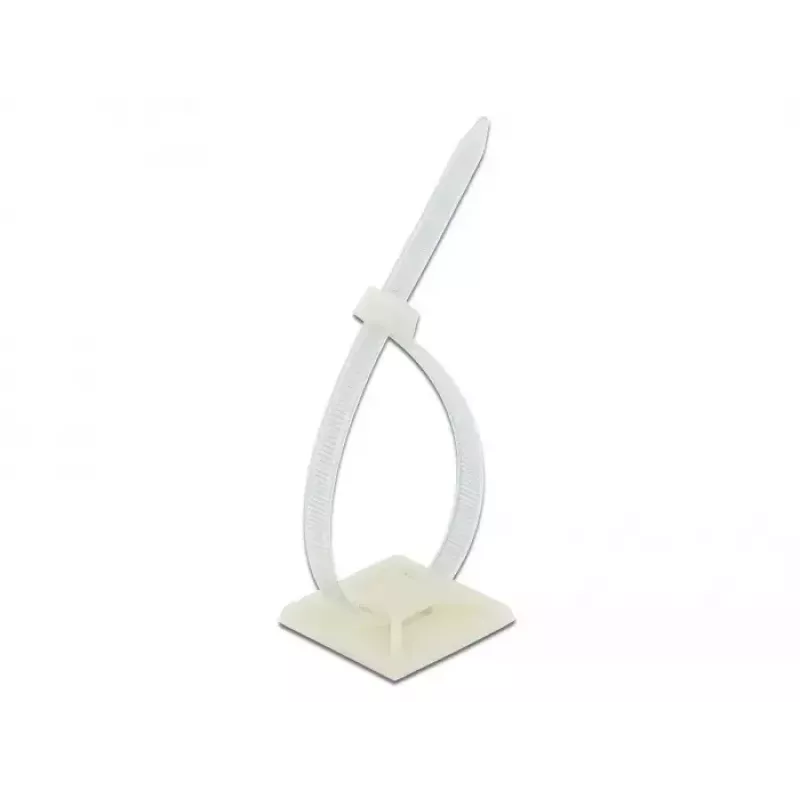 Montaggio per fascette fermacavi DeLOCK 18679 bianco nylon 10 pezzi