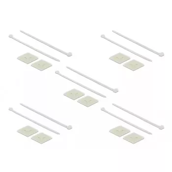 Montaggio per fascette fermacavi DeLOCK 18679 bianco nylon 10 pezzi