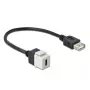 Modulo keystone DeLOCK 86391 USB C piatto nero bianco