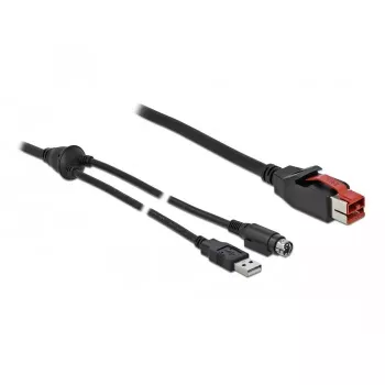 Cavo PoweredUSB DeLOCK 85941 24V USB Type-A Mini-DIN 2m