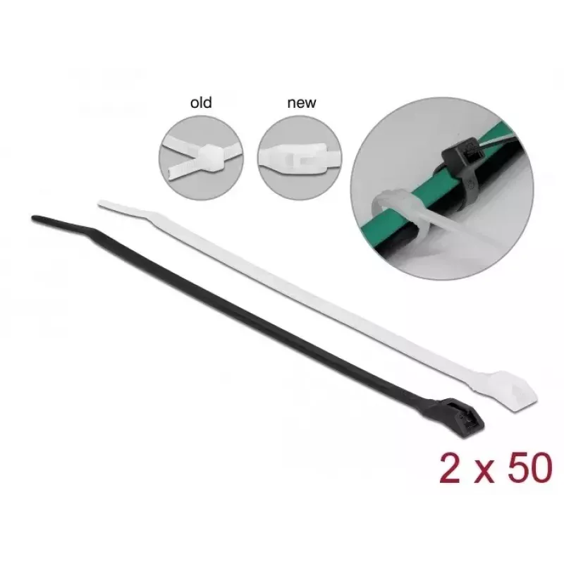 Fascette per cavi DeLOCK 19464 L 110 x L 2,5 mm 100 pz.