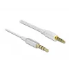 Cavo audio DeLOCK 66073 0,5 m 3,5 mm argento bianco