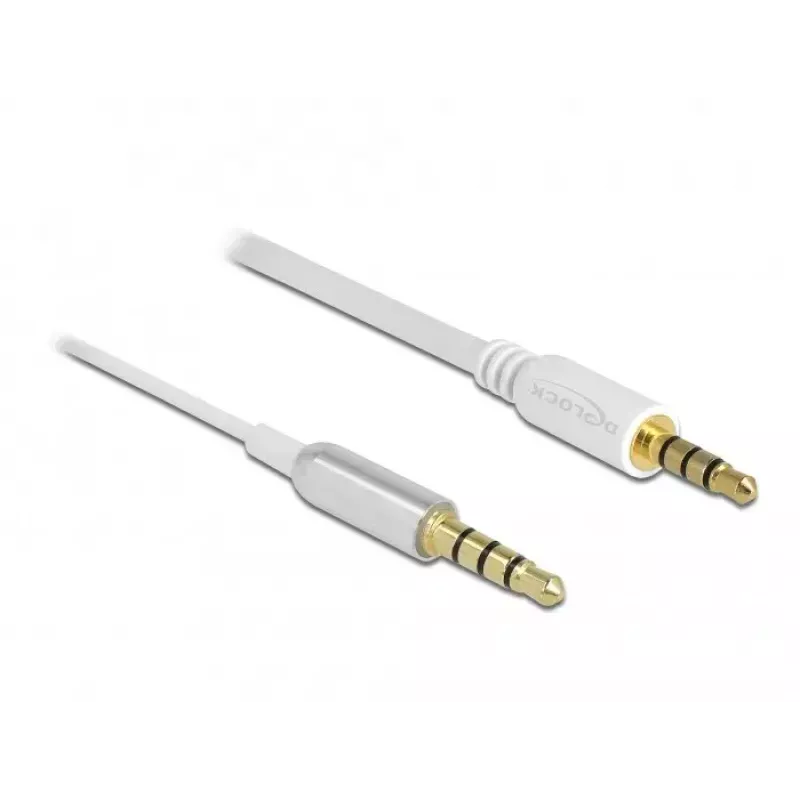 Cavo audio DeLOCK 66073 0,5 m 3,5 mm argento bianco