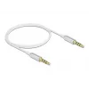 Cavo audio DeLOCK 66073 0,5 m 3,5 mm argento bianco