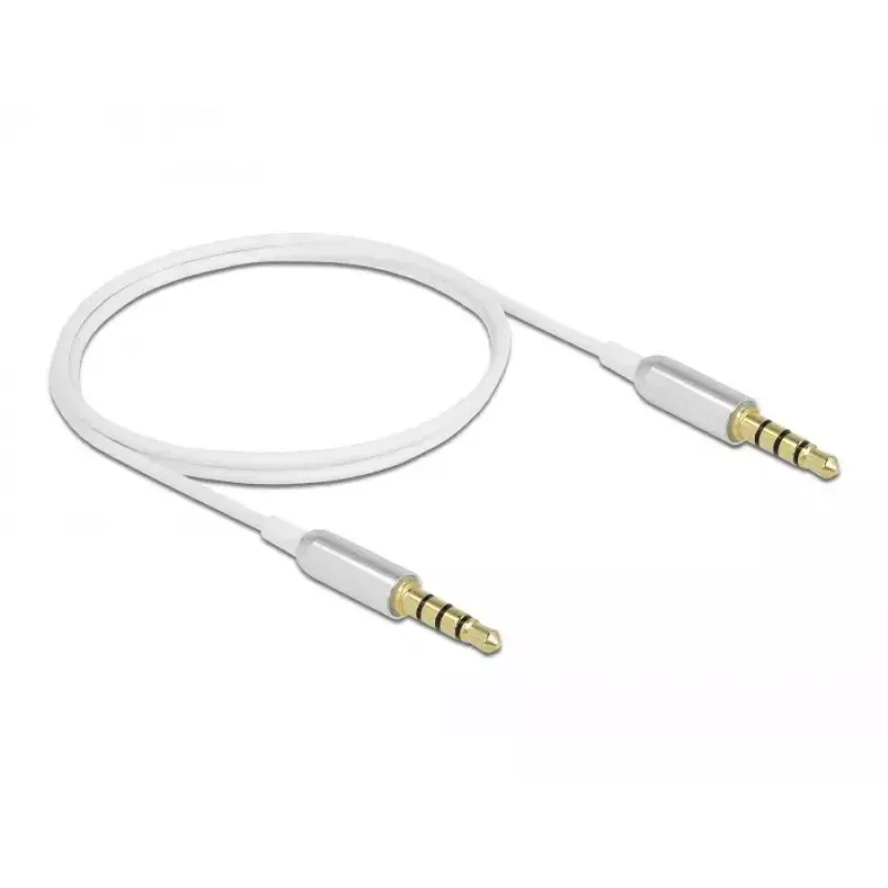 Cavo audio DeLOCK 66073 0,5 m 3,5 mm argento bianco