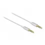 Cavo audio DeLOCK 66073 0,5 m 3,5 mm argento bianco