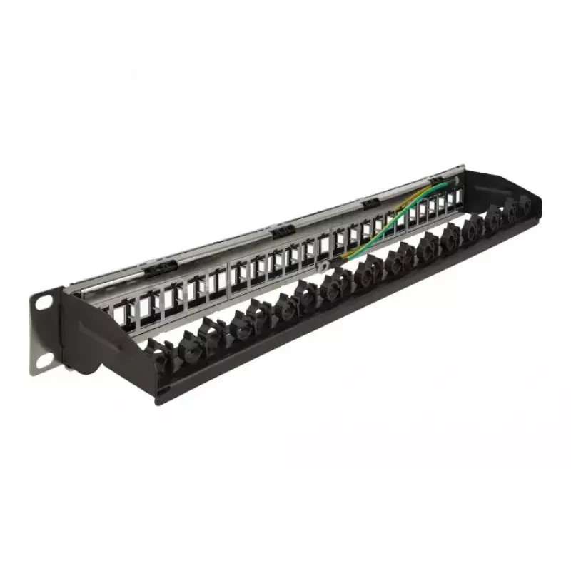 Patch panel DeLOCK 19 pollici 24 porte con guida passacavi