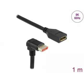 Prolunga DisplayPort DeLOCK piegata a 90° verso il basso 8K 1 m