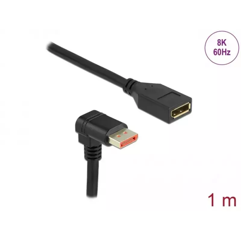 Prolunga DisplayPort DeLOCK piegata a 90° verso il basso 8K 1 m