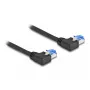 Cavo di rete DeLOCK RJ45 Cat.6A S/FTP piegato a sinistra 3 m nero