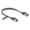 Cavo di rete DeLOCK RJ45 patch piatto maschio a maschio Cat.8.1 0,25 m nero