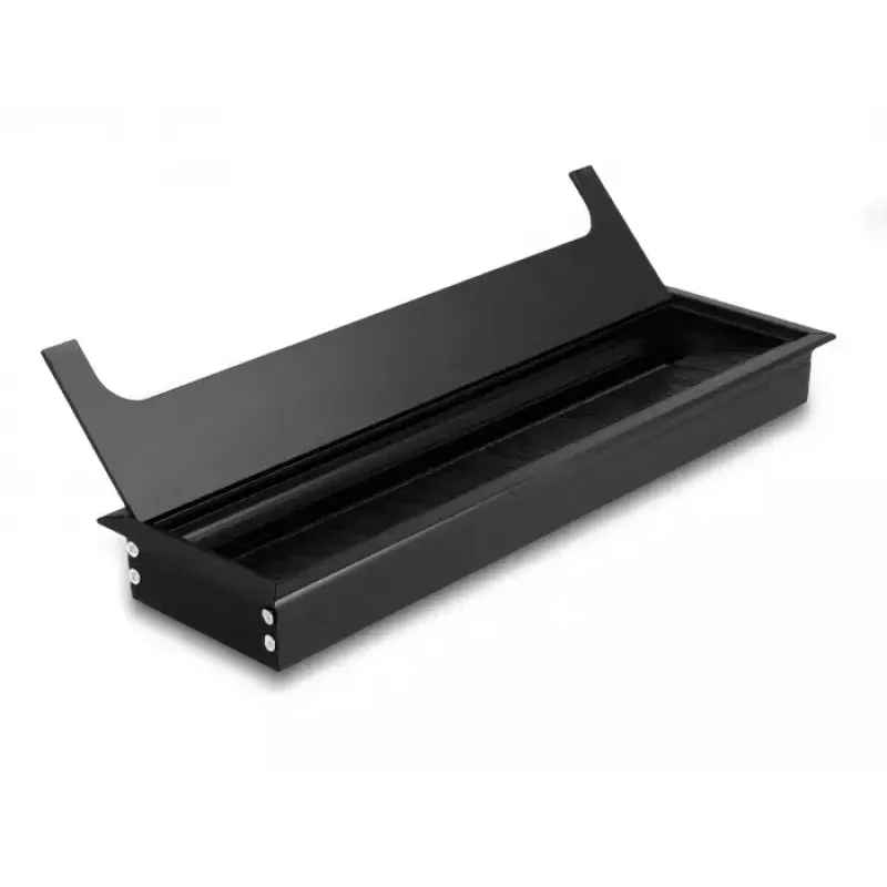 Passacavo DeLOCK 66857 per scrivania, nero, 80×280×28 mm, 1 pezzo