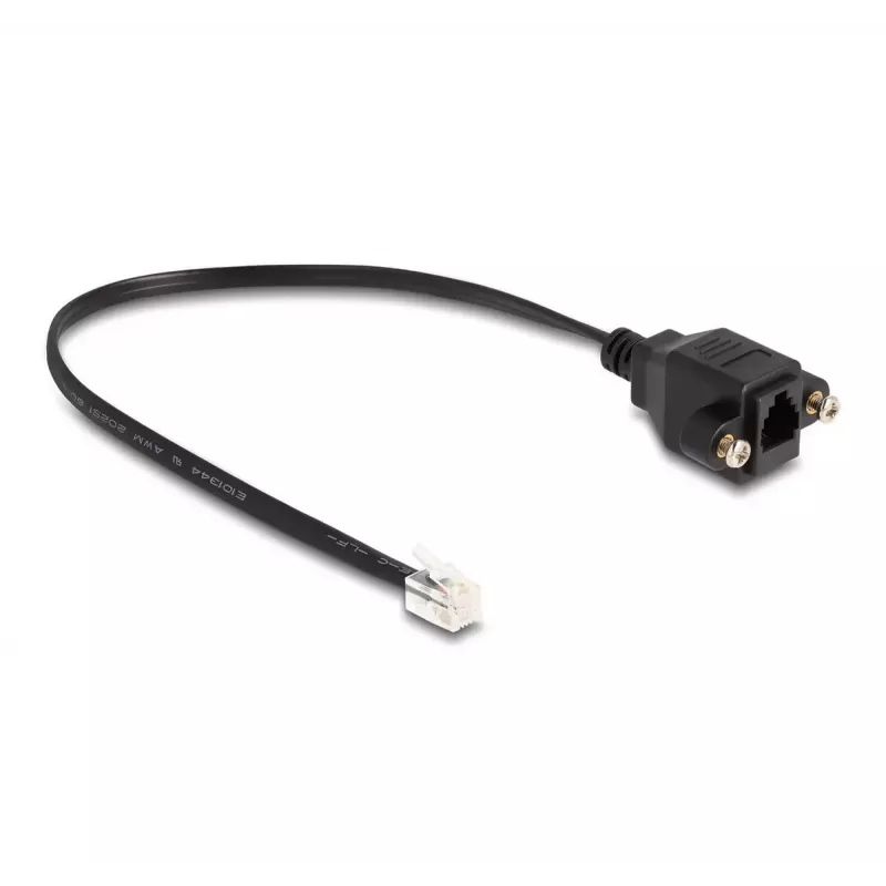 Cavo DeLOCK RJ10 maschio su RJ10 femmina 30 cm nero