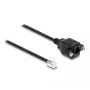 Cavo DeLOCK RJ10 maschio su RJ10 femmina 30 cm nero