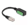 Cavo DeLOCK RJ45 Cat.5e maschio su adattatore morsettiera 21,5 cm
