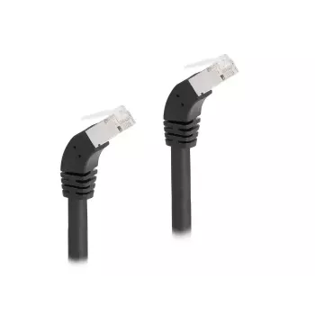 Cavo di rete DeLOCK RJ45 Cat.6A S/FTP 45° piegato verso il basso 1 m nero