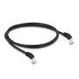 Cavo di rete DeLOCK RJ45 Cat.6A S/FTP 45° piegato verso il basso 1 m nero