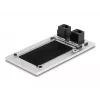 Passacavo DeLOCK con spazzola e 2 x modulo keystone RJ45 Cat.6 alluminio