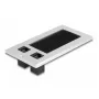 Passacavo DeLOCK con spazzola e 2 x modulo keystone RJ45 Cat.6 alluminio