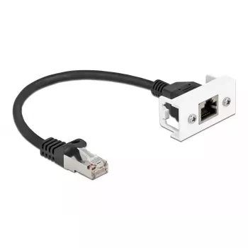 Prolunga di rete DeLOCK Cat.6A 25 cm S/FTP RJ45 nero