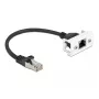 Prolunga di rete DeLOCK Cat.6A 25 cm S/FTP RJ45 nero