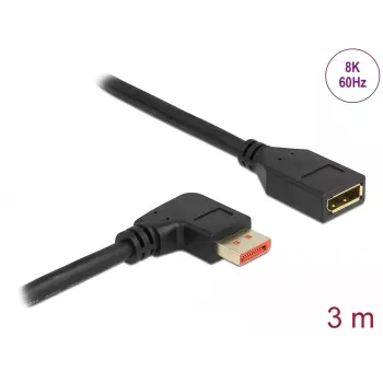 Prolunga DisplayPort DeLOCK 87079 3 m 8K 60 Hz piegata