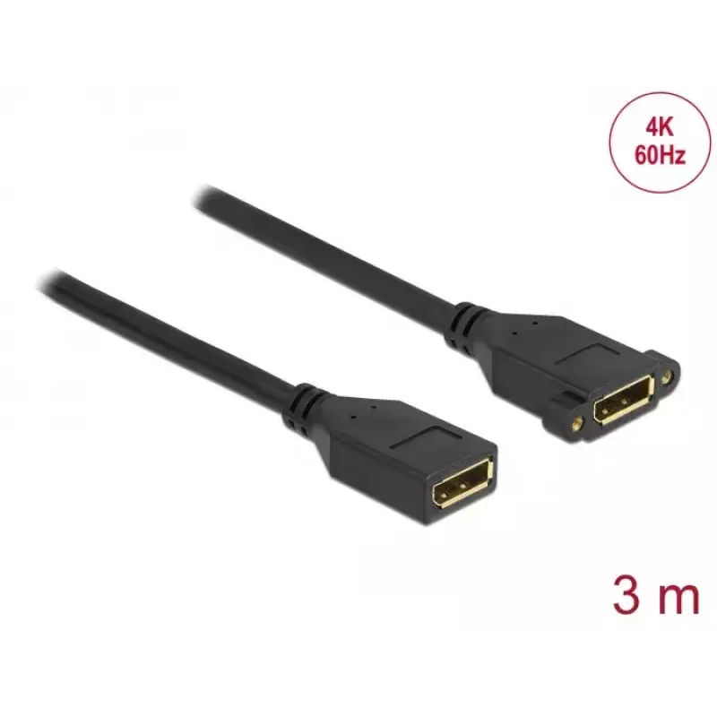 Cavo DisplayPort femmina su femmina per montaggio a pannello DeLOCK 87103 3 m