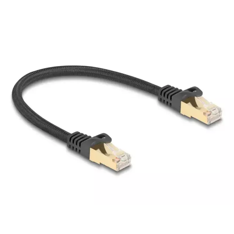 Cavo di rete DeLOCK RJ45 80315 maschio su maschio Cat.6A 0,25 m nero