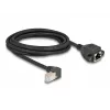 Prolunga di rete DeLOCK S/FTP RJ45 90° piegato su RJ45 Cat.6A 3 m nero
