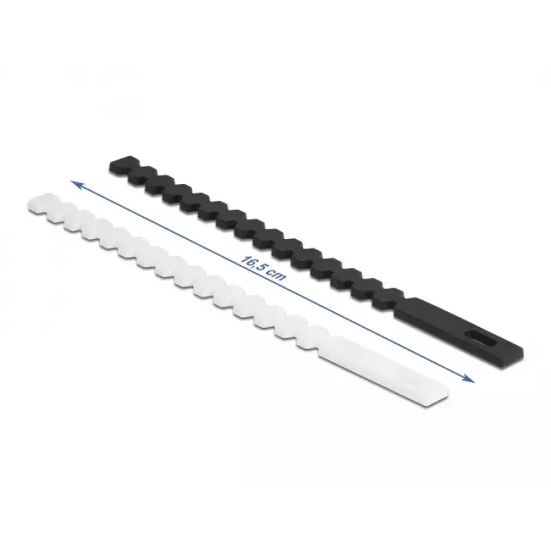Fascetta riutilizzabile DeLOCK 19002 flessibile riutilizzabile 20 pezzi nero bianco
