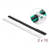 Fascetta riutilizzabile DeLOCK 19002 flessibile riutilizzabile 20 pezzi nero bianco