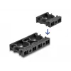 Delock 60482 Supporto per tubo cavi con clip di bloccaggio, 13 mm, 8 pz., nero