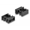 Delock 60482 Supporto per tubo cavi con clip di bloccaggio, 13 mm, 8 pz., nero