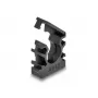 Delock 60482 Supporto per tubo cavi con clip di bloccaggio, 13 mm, 8 pz., nero