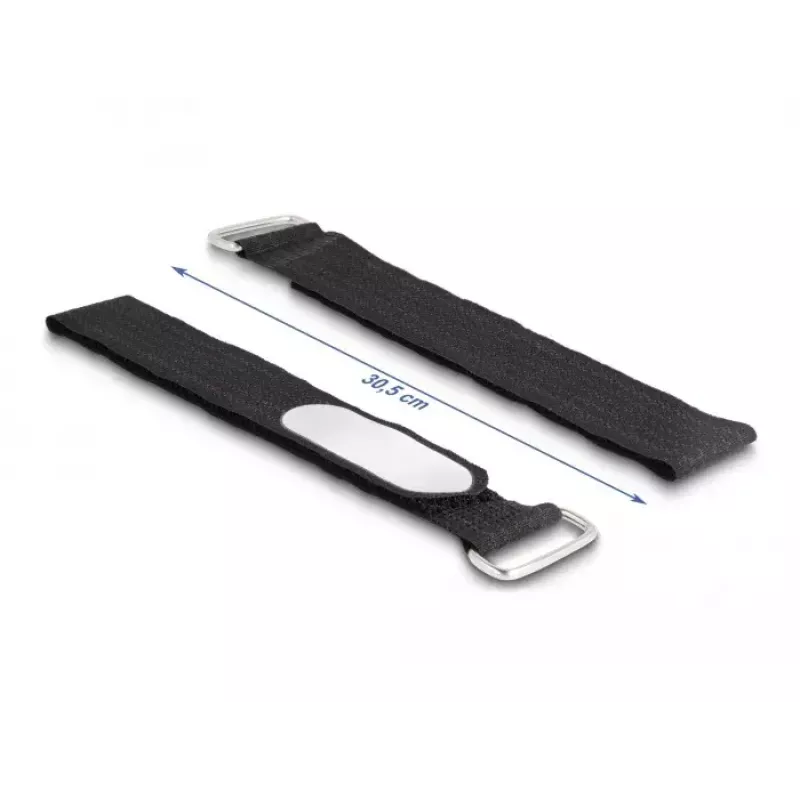 Fissaggio per fascette DeLOCK 19608 chiusura in velcro 305x25 mm nero 5 pezzi