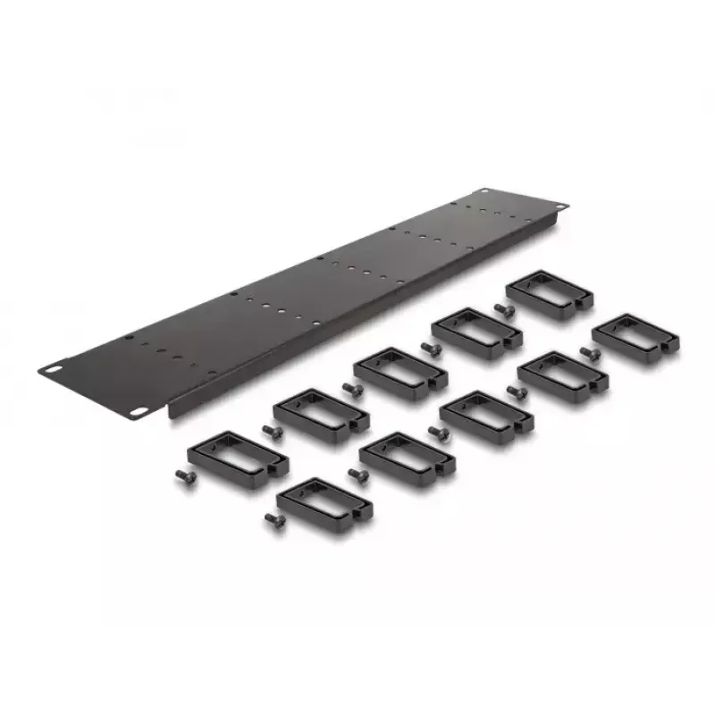 Pannello di gestione cavi DeLOCK 19 pollici 66917 2U nero con 10 ganci