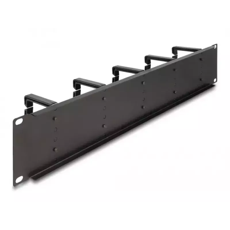 Pannello di gestione cavi DeLOCK 19 pollici 66917 2U nero con 10 ganci