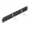 DeLOCK 66552 pannello a spazzola da 19" con supporto per cavi, senza attrezzi, 1U, metallo, nero