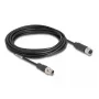 Cavo di rete DeLOCK M12 X-codificato 8 poli connettore maschio su connettore femmina Cat5e 5 m nero