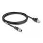 Cavo di rete DeLOCK M12 X-codificato 8 poli connettore maschio su connettore maschio RJ45 Cat5e 2 m nero